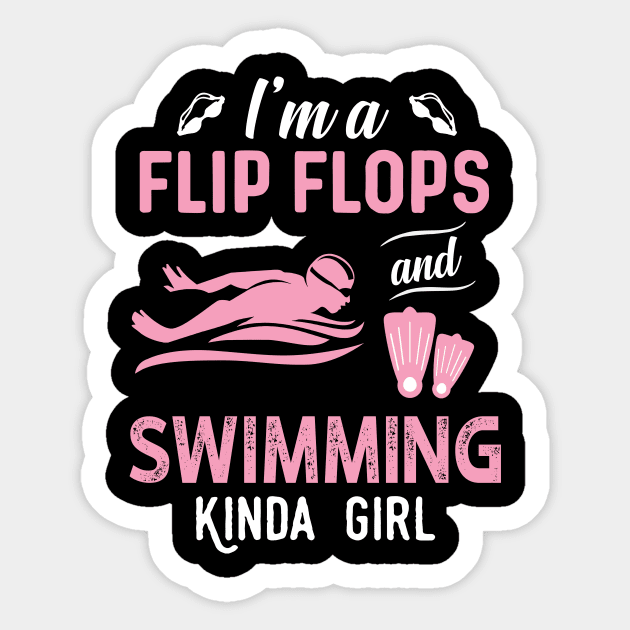 I'm A Flip Flops And Swimming Kinda Girl Sticker by Rumsa